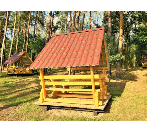 Беседка из мини бруса 3,5 х 3,5 м2 Беседка из мини бруса 3,5 х 3,5 м2