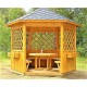 Беседка шестигранная из дерева 2,5 м диагональ от производителя Wood Gazebo 011.