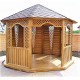 Беседка шестигранная из дерева 2,5 м диагональ от производителя Wood Gazebo 011.