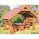 Беседка шестигранная из дерева 2,5 м диагональ от производителя Wood Gazebo 011.