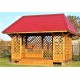 Беседка шестигранная из дерева 2,5 м диагональ от производителя Wood Gazebo 011.