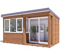Garden house made from imitation timber, 4.5 x 2.5 m