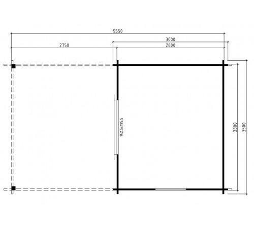 Модульный садовый домик 6,0x3,0м Gartenhäuser-58