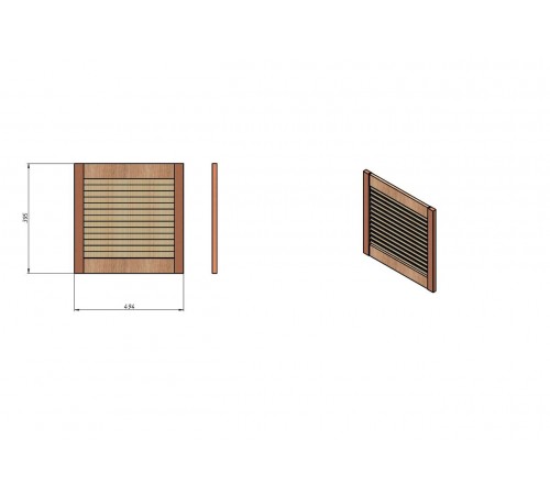 Дверца жалюзионная WoodTechnic 395*494 Дверца жалюзионная WoodTechnic 395*494