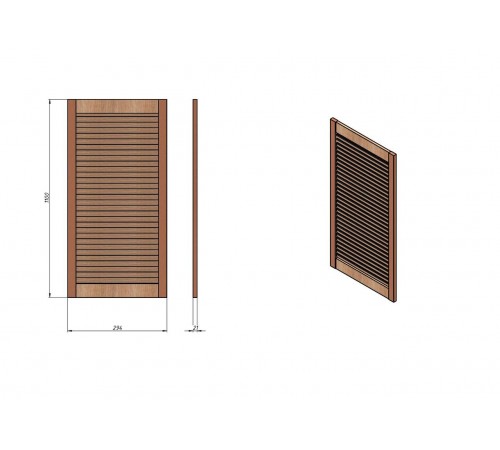 Дверца жалюзионная WoodTechnic 1100*294 Дверца жалюзионная WoodTechnic 1100*294
