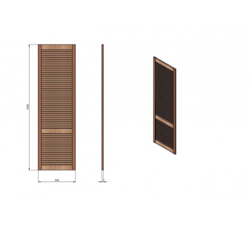 Дверца жалюзионная WoodTechnic 1700*394 Дверца жалюзионная WoodTechnic 1700*394