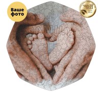 Фигурный деревянный пазл по фото Семья L