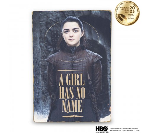 Дерев'яний постер Гра Престолів Arya Stark™ А4