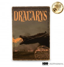 Дерев'яний постер Гра Престолів Dracarys™ А4