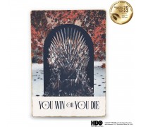 Деревянный постер Игра Престолов You win or you die™ А4