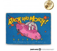 Деревянный постер Рик и Морти Science А4