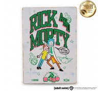 Rick and Morty Merry Chaos Holzposter A3