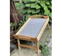 Coffee table, tray with legs 43x28 cm gray!