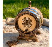 Дубовая бочка 3л old (под старину) + гравировка (от 250грн)