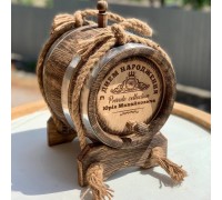 Бочка дубовая 3л old (под старину) + ручка (от 200грн) + гравировка (от 300грн)