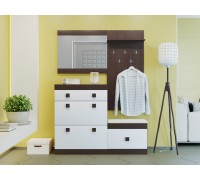 Hallway Sonata Set 16, Dark Wenge, White