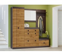 Flur Sonata Set 21, Dunkle Wenge, Golden Craft Oak