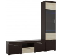Salon Britain Zestaw 6, Ciemny Wenge, Dąb Mleczny