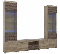 Wohnzimmer Britannia Set 7, Sonoma Eiche, Trüffel