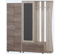 Hallway set Aveo 2 and wardrobe SHP 1, Sonoma oak, Truffle
