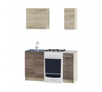 Еко набір №2, 0.9 м, з накладною мийкою-R, Дуб Сонома, Дуб сонома Трюфель