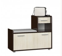 Tandem-R Flurschrank, dunkle Wenge, Milcheiche