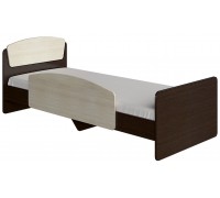 Astoria-2 Bett mit Seitengittern, 80x190 cm, dunkle Wenge, Milcheiche