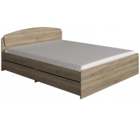 Astoria Bett 160x200 mit vier Schubladen, Sonoma Eiche, Trüffel