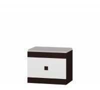 Shoe cabinet Sonata 600, dark wenge, white
