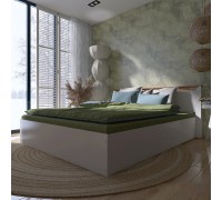 Łóżko 1400 Nordic, 140*200 cm, z ramą listwową, Dąb Craft Złoty, Biały