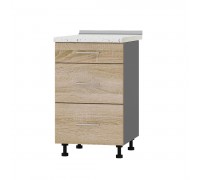 Küchenzeile Optima Niz H87-500 Anthrazit, Sonoma Eiche