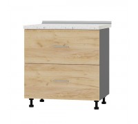 Кухонный модуль Оптима Низ Н86-800 Антрацит, Дуб Крафт Золотой