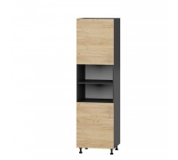 Küchenmodul Optima Federmäppchen H76-600 Anthrazit Eiche Craft Gold