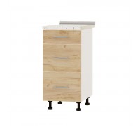 Кухонный модуль Оптима Низ Н87-400 Белый, Дуб Крафт Золотой