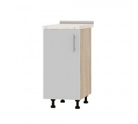 Кухонний модуль Оптима Низ Н83-390 Дуб Сонома, Німфея Альба (Білий) Кухонний модуль Оптима Низ Н83-390 Дуб Сонома, Німфея Альба (Білий)