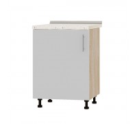 Кухонний модуль Оптима Низ Н79-600 Дуб Сонома, Німфея Альба (Білий)