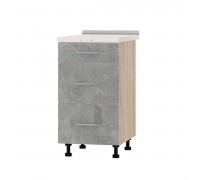 Küchenzeile Optima Niz H87-450 Sonoma Eiche, Beton