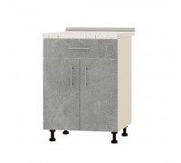 Kitchen unit Optima Niz H75-600 Milk oak, Concrete Kitchen unit Optima Niz H75-600 Milk oak, Concrete