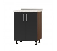 Küchenzeile Optima Niz H84-600 Dark Wenge, Anthrazit