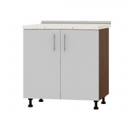 Küchenzeile Optima Niz H82-800 Dark Wenge, Nymphaea Alba (Weiß)
