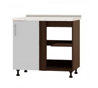 Кухонний модуль Оптима Низ Н89-895 Венге темний, Німфея Альба (Білий) Кухонний модуль Оптима Низ Н89-895 Венге темний, Німфея Альба (Білий)