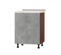 Küchenmodul Optima Niz H84-600 Dark Wenge, Beton.
