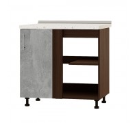 Kitchen module Optima Niz H89-845 Dark Wenge, Concrete.