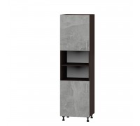 Küchenmodul Optima Federmäppchen H76-600 Wenge dunkel, Beton.