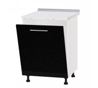 Moderne PM-600 Geschirrspülerfront in Metallic-Schwarz