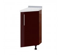 Küchenzeile Modern Niz H97-300 Weiß, Bordeaux Glanz