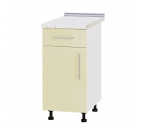 Кухонный модуль Модерн Низ Н74-400 Белый, Ваниль Глянец