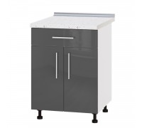 Küchenzeile Modern Niz H75-600 Weiß, Glänzender Granit Küchenzeile Modern Niz H75-600 Weiß, Glänzender Granit