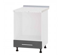 Küchenzeile Modern Niz H85-600 Weiß, Glänzender Granit