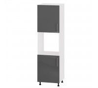 Küchenzeile Modern Federmäppchen H76-600 Weiß Granit Glanz